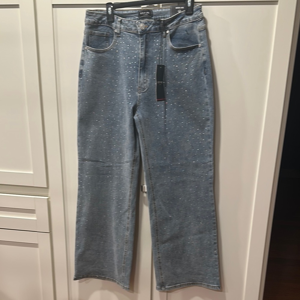 Muse Refined Blue Flare Wide Leg Jeans